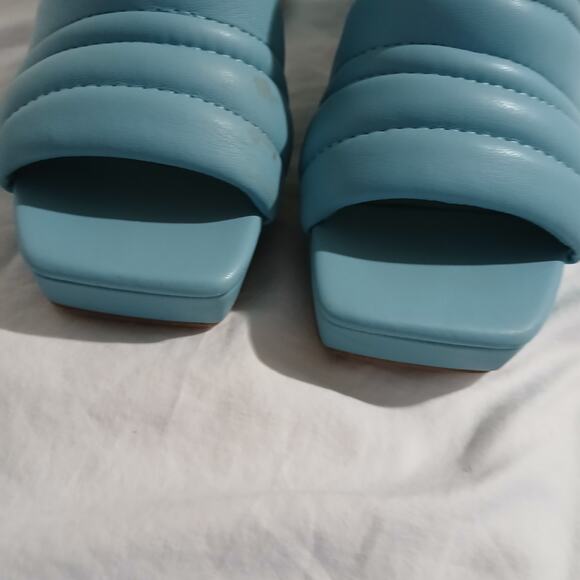 Circus NY by Sam Edelman 9.5 Marlie Platform Sandals Calypso Blue 3 3/4" Heel - Picture 8 of 14